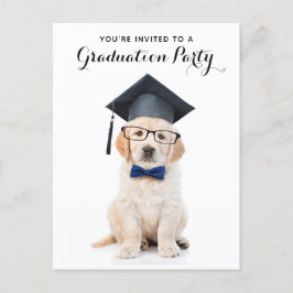 Personlig Cute Puppy Hund Studenten Inbjudan Vykort