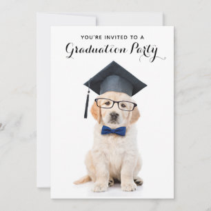 Personlig Cute Puppy Hund Studenten Inbjudningar