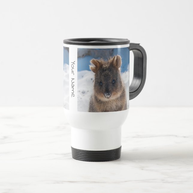 Personlig Cute Quokka om Beach Australia Resemugg (Framsida höger)