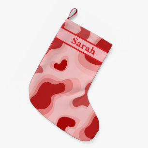 Personlig Cute Red Färg Merry Chistmas Liten Julstrumpa