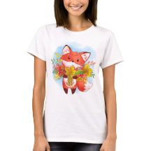 Personlig Cute Red Fox med Höst löv