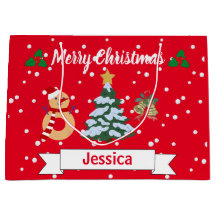 Personlig Cute Red God jul Jingle Bell