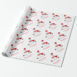 Personlig Cute Red Polar Bear God jul Presentpapper<br><div class="desc">Julinslagningen i personlig papper med en illustration av en polar som bär en röd hatt och scarf tillsammans med hälsning "God jul" och mottagarens namn. Den här pappra helgdag kommer säkert att ge dina julklappar,  för barn för perfekt,  en personlig och festlig beröring.</div>