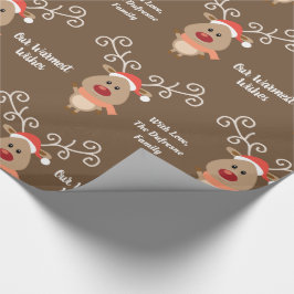 Personlig & Cute Reindeer Presentpapper