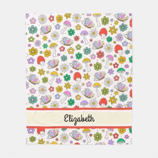 Personlig Cute Retro 90s Y2k Fleece Blanket