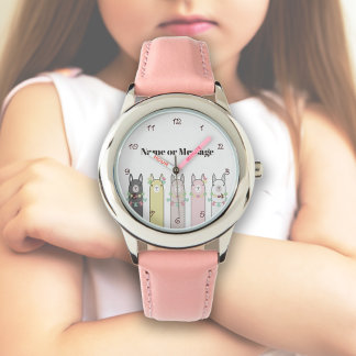 Personlig Cute Retro Colorful Llamas Animal Armbandsur
