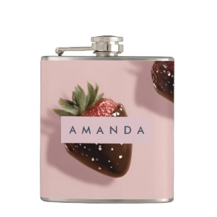 Personlig Cute Rosa Chocolate-dipping Strawberry Fickplunta