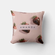 Personlig Cute Rosa Chocolate-dipping Strawberry