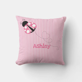 Personlig Cute Rosa Ladybug Kudde