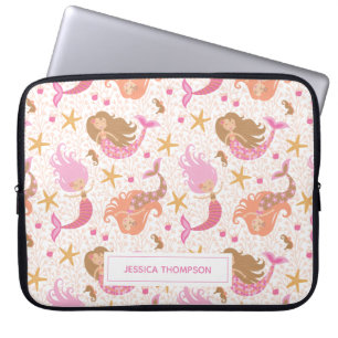 Personlig Cute Rosa Sjöjungfru Laptop Fodral