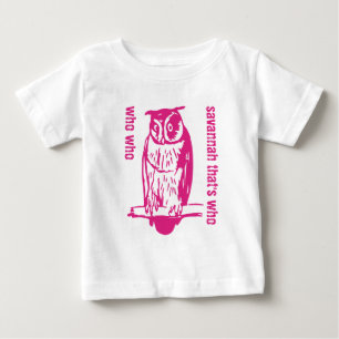 Personlig Cute Rosa som Uggla T-shirt