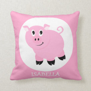 Personlig Cute Rosa Tecknad Girls Kudde