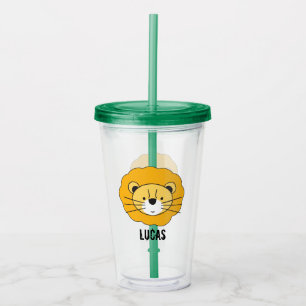 Personlig Cute Safari Lejonare illustration Take Away Mugg