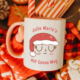Personlig Cute Santa Hat Hett Cocoa Mugg för barn