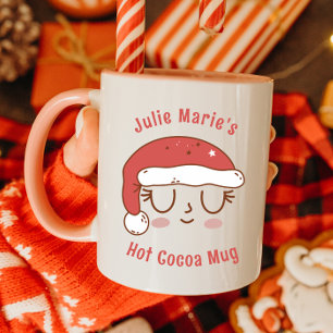 Personlig Cute Santa Hat Hett Cocoa Mugg för barn