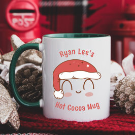 Personlig Cute Santa Hat Hett Cocoa Mugg för barn