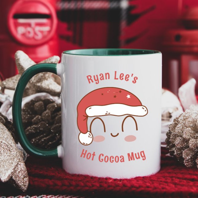 Personlig Cute Santa Hat Hett Cocoa Mugg för barn (Skapare uppladdad)