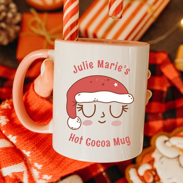 Personlig Cute Santa Hat Hett Cocoa Mugg för barn (Skapare uppladdad)