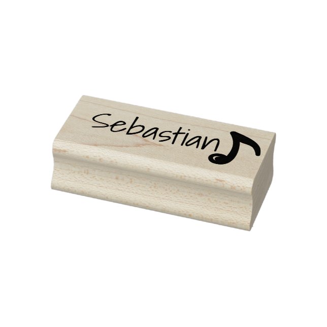 Personlig Cute Simple Musical Music Note Namn Stämpel (Stämpel)