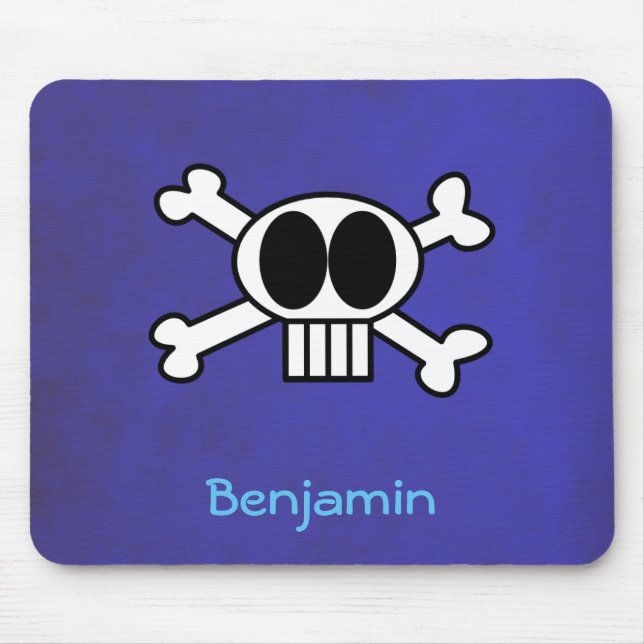 Personlig Cute Skull och Crossbone Musmatta (Framsidan)