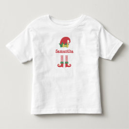 Personlig Cute Småbarn Elf-Helgdag T Shirt