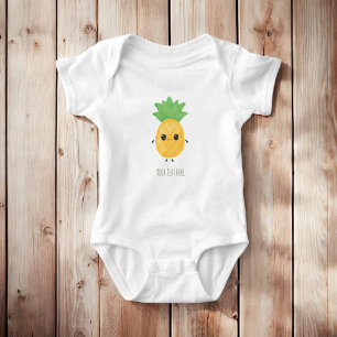 Personlig Cute Smiling Kawaii Pineapple T Shirt