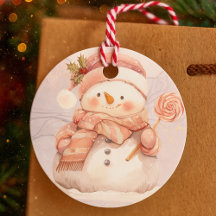 Personlig Cute Snögubbe julgåva Märkre