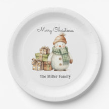 Personlig Cute Snögubbe & Julklapp