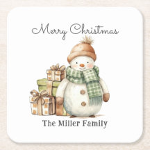 Personlig Cute Snögubbe & Julklapp