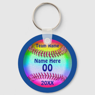 PERSONLIG Cute Softball Keychains 4 textrutor Nyckelring