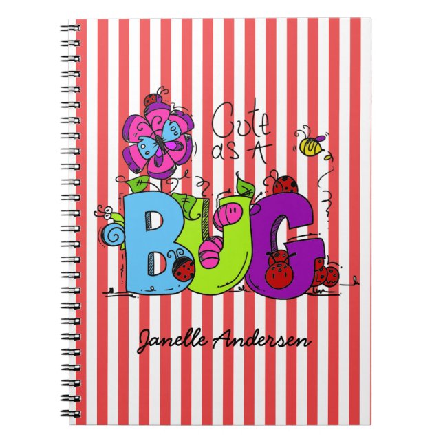Personlig Cute som Kryp Journal Anteckningsbok Med Spiral (Framsidan)