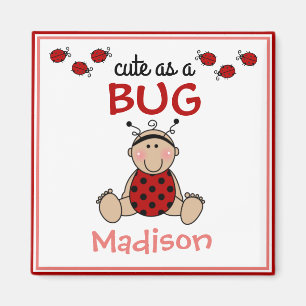 Personlig Cute som Kryp-Ladybug Magnet