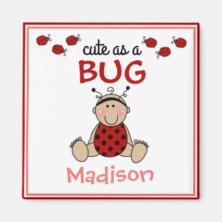 Personlig Cute som Kryp-Ladybug Magnet