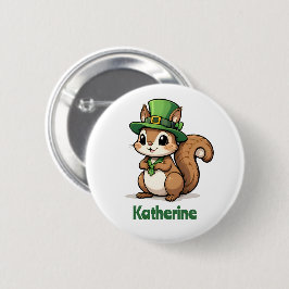 Personlig Cute St. Patrick's Day Squirrel Knapp