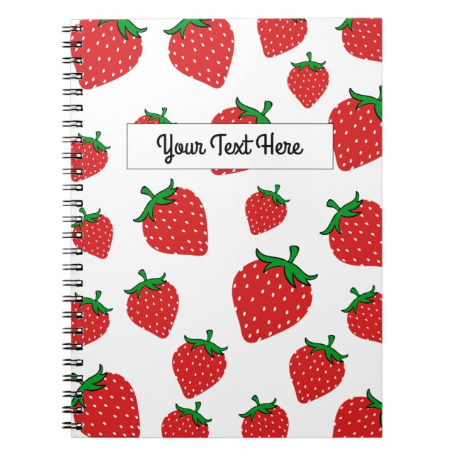 Personlig Cute Strawberry mönster Anteckningsbok (Framsidan)
