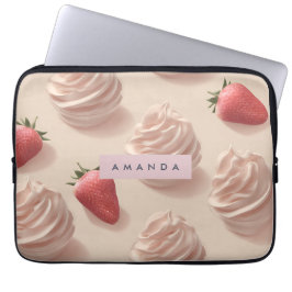 Personlig Cute Sweet Strawberry Pastel Laptop Fodral