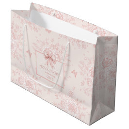 Personlig Cute Toile Rosa Coquette Birthday