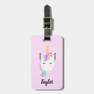 Personlig Cute Unicorn Bagagebricka