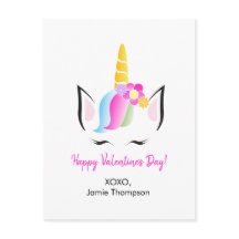 Personlig Cute Unicorn Lycklig Valentine