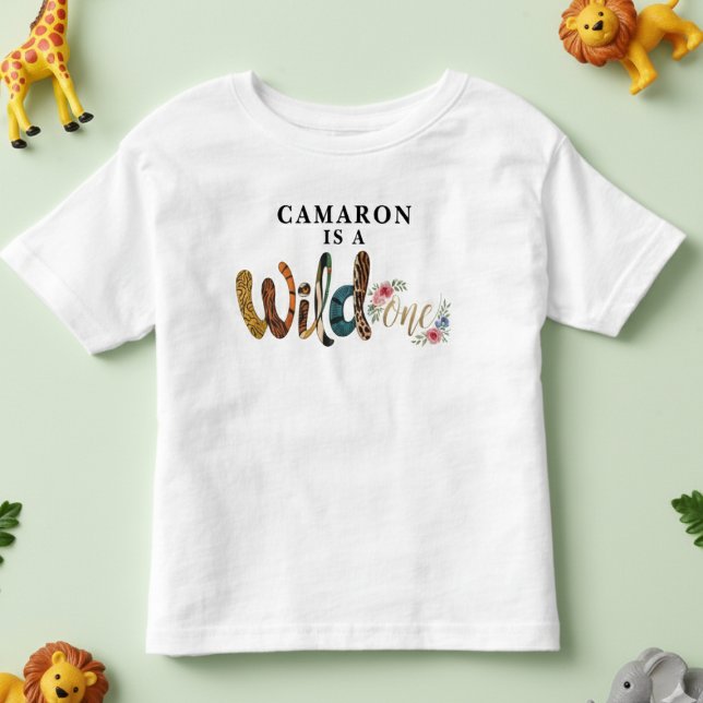 Personlig Cute Vild Ett första födelsedagsjungel T Shirt (Skapare uppladdad)