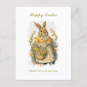 Personlig Cute Vintage Bunny Påsk Helg Vykort