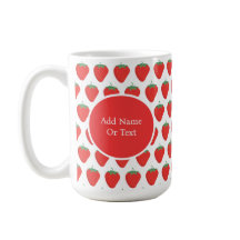 Personlig Cute White & Red Strawberry Mönster