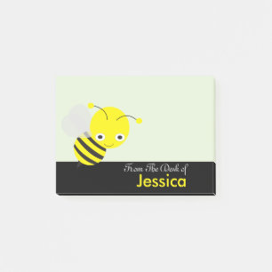 Personlig Cute Yellllow honeyBee Post-it Block