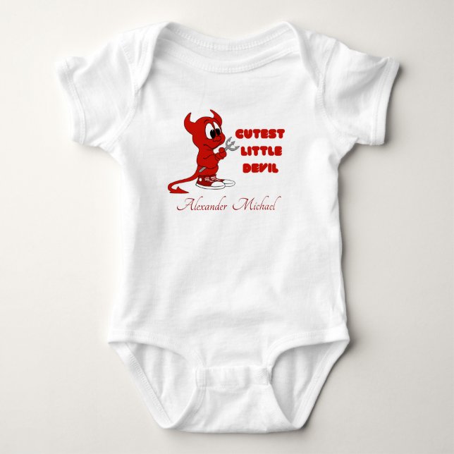 Personlig Cutest Little Djävulen, Halloween T Shirt (Framsida)