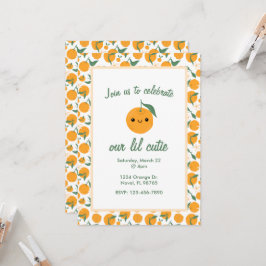 Personlig Cutie Orange Mandarin Clementine Inbjudningar