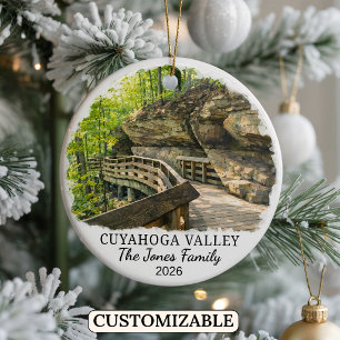 Personlig Cuyahoga Valley National Park, Ohio Julgransprydnad Keramik