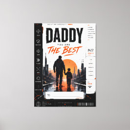 Personlig Cyberpunk Fader Och Son Canvas