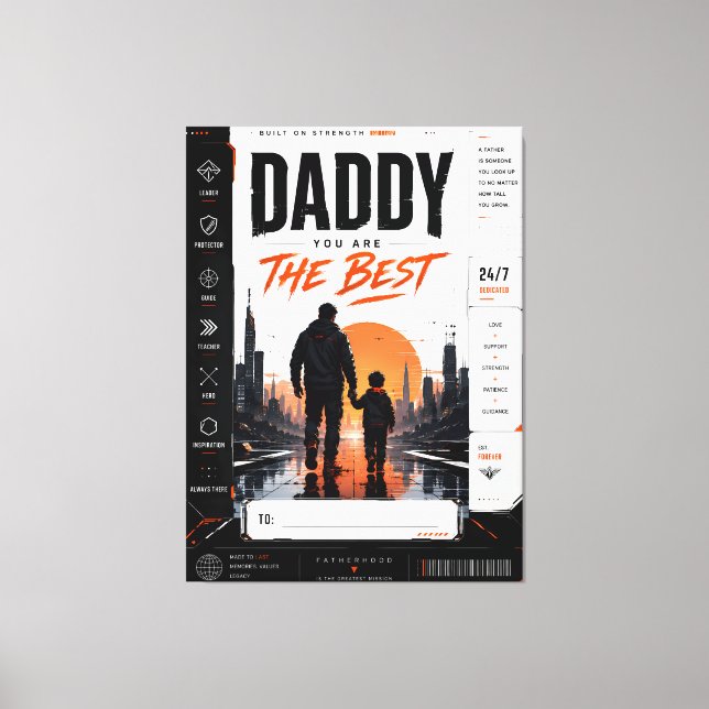 Personlig Cyberpunk Fader Och Son Canvas (Framsida)