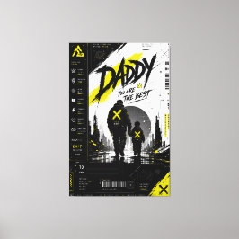 Personlig Cyberpunk Fader Son Canvas Konst