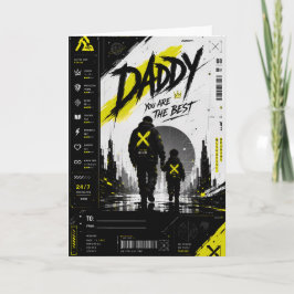Personlig Cyberpunk Fars Dag Gratulationskort Kort